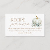 Herfst in Liefde Recept voor de Bruid te zijn Informatiekaartje (Voorkant)