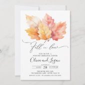 Herfst in liefde repetitie diner kaart (Voorkant)