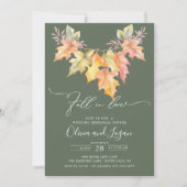 Herfst in liefde repetitie diner kaart (Voorkant)