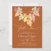 Herfst in liefde repetitie diner kaart (Voorkant)