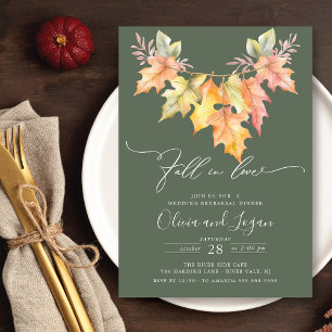 Herfst in liefde repetitie diner kaart