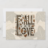 HERFST IN LIEFDE Retro Herfst Herfst Verloving Dou Kaart (Achterkant)