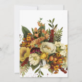 Herfst in Liefde roestig bloemenmodern vrijgezelle Kaart (Achterkant)