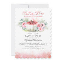 Herfst in Liefde Roos Goud Glitter Pompoen Baby sh