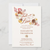 Herfst in Liefde Roos Mum Bloementuin Vrijgezellen Kaart (Voorkant)