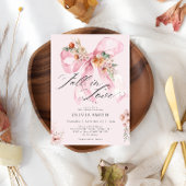 Herfst in Liefde Roze Bow Bloemen Baby shower Kaart