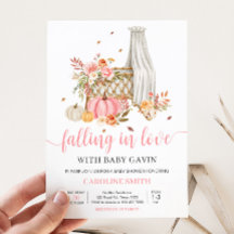 Herfst in liefde roze pompoen Baby shower