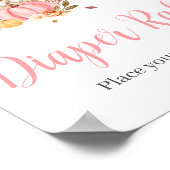 Herfst in liefde roze pompoen Baby shower Poster (Hoek)