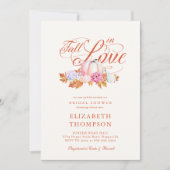 Herfst in Liefde Roze Pompoen Hydrangeas Vrijgezel Kaart (Voorkant)