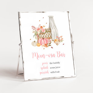 Herfst In Liefde Roze Pompoen Moeder Osa Bar Baby  Poster