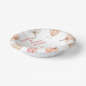 Herfst in liefde roze pompoen Vrijgezellenfeest Papieren Kommen (Gebogen)