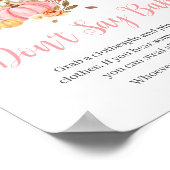 Herfst in liefde roze pompoen zeg geen Baby Poster (Hoek)
