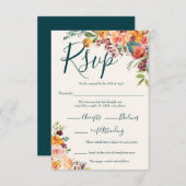 Herfst in Liefde RSVP Kaartje (Voorkant / Achterkant)