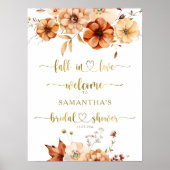 Herfst in Liefde Rust Cream Vrijgezellenfeest Welk Poster (Voorkant)