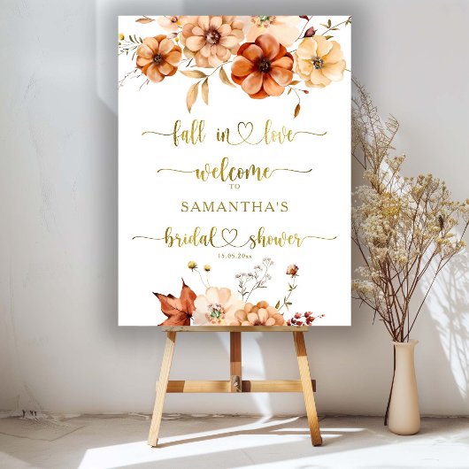 Herfst in Liefde Rust Cream Vrijgezellenfeest Welk Poster