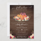 Herfst in liefde - Rustic Pumpkin Autumn Baby show Kaart (Voorkant)