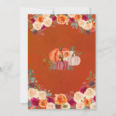 Herfst in liefde - Rustic Pumpkin Autumn Baby show Kaart (Achterkant)