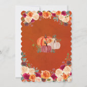 Herfst in liefde - Rustic Pumpkin Autumn Baby show Kaart (Achterkant)