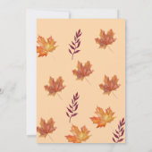 Herfst in Liefde Rustiek Bloemen Pompoen Vrijgezel Kaart (Achterkant)