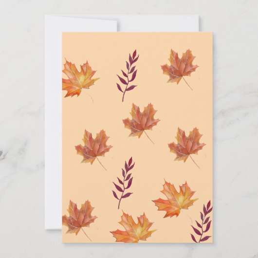 Herfst in Liefde Rustiek Bloemen Pompoen Vrijgezel Kaart (Achterkant)