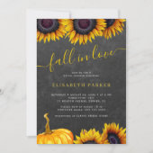 Herfst in Liefde rustiek bloemenpompoen vrijgezell Kaart (Voorkant)