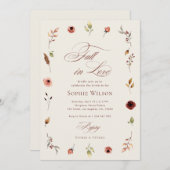 Herfst in Liefde Rustiek Boho Wildflowers Vrijgeze Kaart (Voorkant / Achterkant)