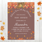 Herfst in Liefde Rustiek Herfst Baby shower Kaart