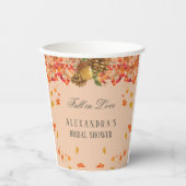 Herfst in Liefde Rustiek Herfst Vrijgezellenfeest Papieren Bekers (Voorkant)