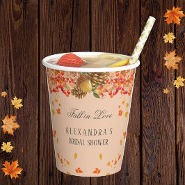 Herfst in Liefde Rustiek Herfst Vrijgezellenfeest Papieren Bekers