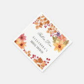 Herfst in Liefde Rustiek Herfst Vrijgezellenfeest Servet (Hoek)