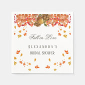 Herfst in Liefde Rustiek Herfst Vrijgezellenfeest Servet (Voorkant)