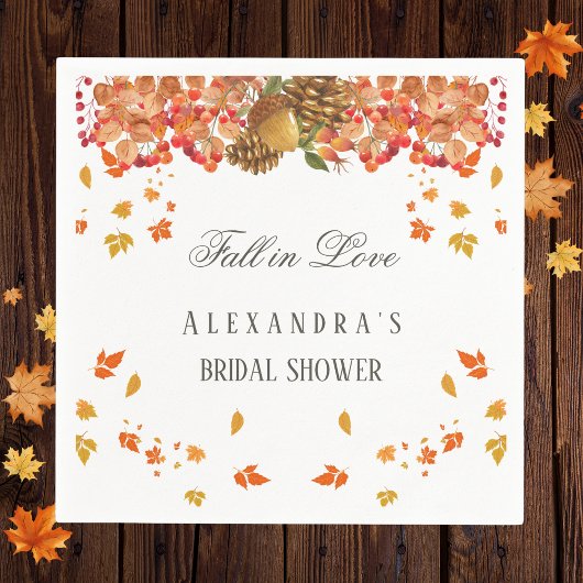 Herfst in Liefde Rustiek Herfst Vrijgezellenfeest Servet