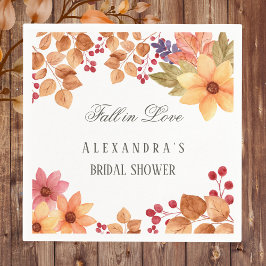 Herfst in Liefde Rustiek Herfst Vrijgezellenfeest Servet