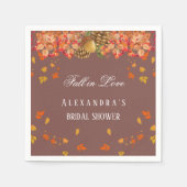 Herfst in Liefde Rustiek Herfst Vrijgezellenfeest Servet (Voorkant)