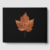 Herfst in liefde rustiek koperbruin zwart esdoornb gastenboek (Achterkant)