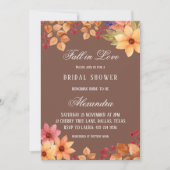 Herfst in Liefde Rustiek Mocha Herfst Vrijgezellen Kaart (Voorkant)