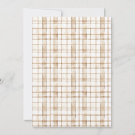 Herfst in Liefde Rustiek Modern Neutraal Baby show Kaart (Achterkant)