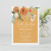 Herfst in liefde rustiek mosterdgeel Vrijgezellenf Kaart (Staand voorkant)