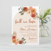 Herfst in Liefde Rustiek Sinaasappel Herfst Vrijge Kaart (Staand voorkant)