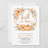 Herfst in Liefde Rustiek Sinaasappel Pompoen Vrijg Kaart (Voorkant)