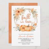 Herfst in Liefde Rustiek Sinaasappel Pompoen Vrijg Kaart (Voorkant / Achterkant)