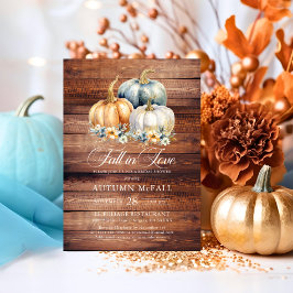 Herfst in liefde rustiek Vrijgezellenfeest gouden Kaart