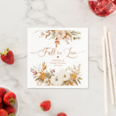 Herfst in liefde rustiek vrijgezellenfeest servet (Insitu)