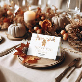 Herfst in Liefde Rustieke Baby Clothesline Baby sh Bedankkaart