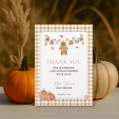 Herfst in Liefde Rustieke Baby Clothesline Baby sh Bedankkaart