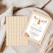 Herfst in Liefde Rustieke Baby Clothesline Baby sh Kaart