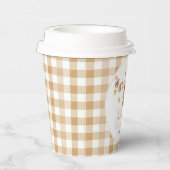 Herfst in Liefde Rustieke Baby Clothesline Baby sh Papieren Bekers (Rechts)