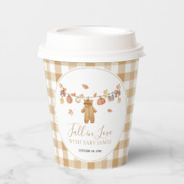 Herfst in Liefde Rustieke Baby Clothesline Baby sh Papieren Bekers