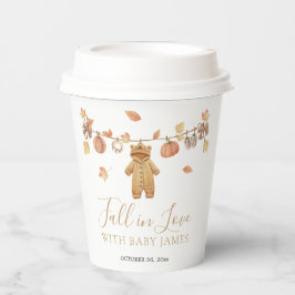 Herfst in Liefde Rustieke Baby Clothesline Baby sh Papieren Bekers