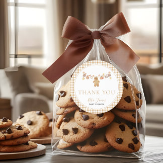 Herfst in Liefde Rustieke Baby Clothesline Baby sh Ronde Sticker